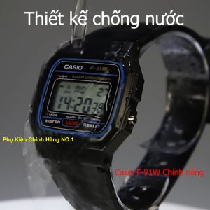 Đồng Hồ Nam Casio F-91W1 .a. Made In Malaysia Chống Nước Siêu Bền Pin Lâu