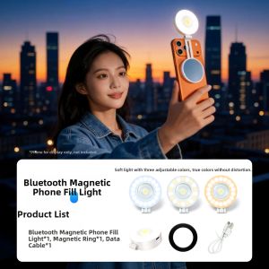 Magnetic Portable Soft Light Constant Lighting 2-in-1 Flashlight Mini Foldable Beauty Selfie Light