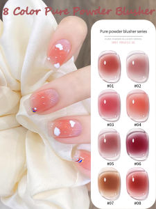 ZH 1-12 Pcs 12ML Ice Penetrating Pink nail polish Gel 2025 New Fashion Pure Lust Pink Penetrating Nail Shop Exclusive Nail Art