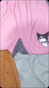 Paket 4 Pcs Celana Pendek Kaos Karakter Sanrio Anak Usia 1-10 Tahun Pakaian Bawahan Anak Perempuan