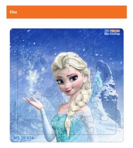 ELSA - 20 MẢNH / BỘ TRANH XẾP HÌNH PHÁT TRIỂN TRÍ THÔNG MINH CHO TRẺ