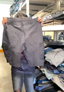 กางเกงขาสั้นกระเป๋าข้าง USA ผ้าเวสปอยท์/มือสอง s04