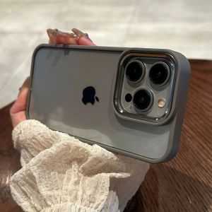 Luxury Transparent Phone Case For iPhone 11 12 13 14 15 Pro Max Plus Clear Shockproof Bumper Cases Cover