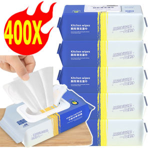 400pcs Disposable Special Cleaning Wipes / Extra Large Kitchen Wipes / Effectively Remove Oil and Dirt for Countertop Glass Dish / Oil Stain Wiping Tissue Paper