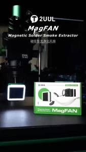 2UUL FE11 MagFan Magnetic Solder Smoke Extractor with LED Light Activated Carbon Filter 5V Multi Angle Adjustable Base Repair