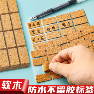 Nhãn Gỗ Cork Không Khô Có Thể Viết Tay Chống Thấm Nước Chống Dầu Cho Tủ Đựng Gia Vị Nhà Bếp Nhãn Dán Tự Dính