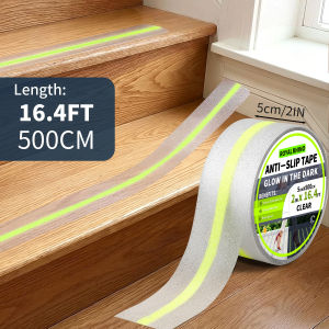 Glow in the Dark Anti Slip Tape PEVA Luminous Anti-slip Stickers Stairs Bathroom Floor Self Adhesive With Luminous Green Stripe