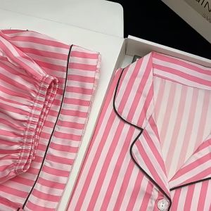 FH VS Satin Short Pajamas Set / Piyama Wanita Kancing Depan baju tidur wanita murah mewah elegan / Baju Tidur Wanita