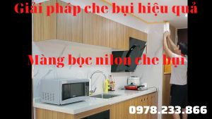 Màng Nilon che bụi đa năng khổ lớn rộng 5.0m dài 20m che phủ ngăn bụi chống ẩm che sơn giữ mới nội thất có một đầu dán dính