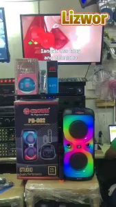Karaoke set Crown PD-662 Portable Speaker with Dancing Light Baffles w/ (D-777) PLAYER with FREE wireless microphone