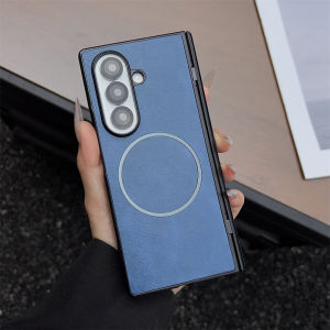 szhaiyu | For Samsung Galaxy Z Fold 8 7 5 4 Case Leather Pattern for Magsafe Magnetic Case for Galaxy Z Fold8 Ultra Wireless Charge Cover
