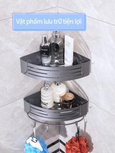 MEIDOO Kệ phòng tắm này được làm bằng nhôm chất lượng cao có thiết kế gắn tường không cần khoan hệ thống thoát nước dưới đáy để thông gió và thoát nước khả năng chịu tải cao.