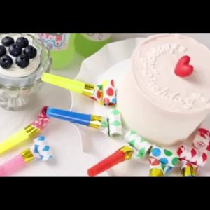 20Pcs Musical Blow Outs Balloon Mixed Glitter Fringed Metallic Noisemaker Kids Cute Blowouts Whistles for Halloween Xmas Party