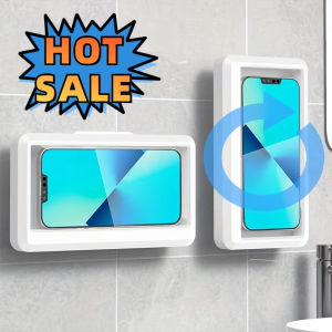 【Hibeautylife】giá để điện thoại tắm không thấm nước với có thể điều chỉnh góc độ xoay 360 ° Giá để điện thoại gắn tường Lồng cho Khung giá đỡ phòng tắm nhà bếp