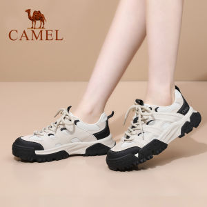 รองเท้าผ้าใบลำลองสำหรับผู้หญิง Camel ฤดูใบไม้ร่วง 2025 รองเท้าเดินป่าแบบลำลองที่มีสไตล์และสูงขึ้น รองเท้าเดินแบบพื้นยาง