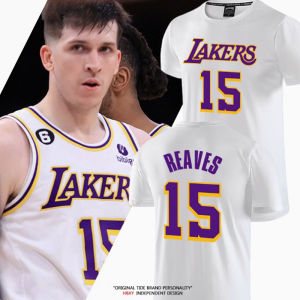 Loose Fit Lakers Riveras 15 Jersey Mens Basketball Sportswear Short Sleeve Training Clothes Summer Casual T-Shirt