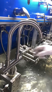 Double pipe double opening single hole single cold kitchen faucet 304 stainless steel swivel faucet
