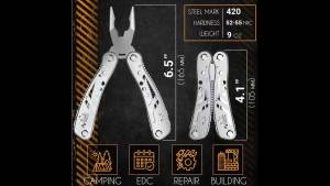 24 in 1 Multifunctional Universal Diagonal Pliers Hardware Wire Cutters Professional Electrician Anti Slip Durable Repair Tools