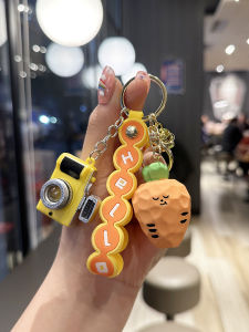 Creative Carrot Garlic Vegetable Keychain Cartoon Rural Series Couple Gift Backpack Decoration Resin Material Cartoon Keychain Type