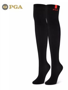 PGA 2025 Spring Autumn Golf Ladies Over-Knee Cotton Long Tube Socks Slimming Skirt Socks Womens Fitness Sports Wear
