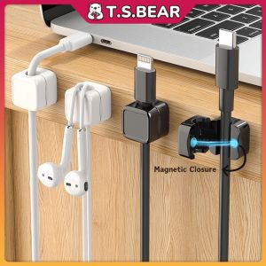 Magnetic Cable Organizer Clip USB Wires Charger Organizer Power Cord Holder Desktop Management Clips Pemegang Kabel CC03