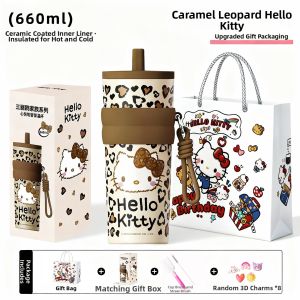 Hellokitty Leopard Print Thermal Insulated Cup