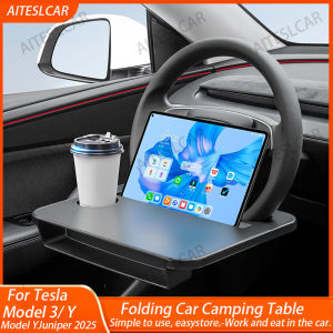 For Tesla Model Y Juniper Model 3 Highland  2016-2025 Steering Wheel Laptop Tray Food Desk Portable Office Table Car Accessories