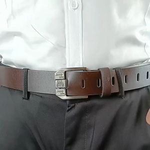 Leather Belt for men+ Fanny Pack Luxury Vintage Metal Pin Buckle Design Belts Brand Strap Male for Jeans Designer Strap Men High Quality