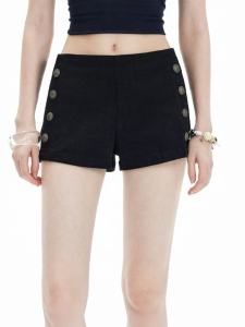 Unifree | High Waist Summer Fashion Black Jeans Shorts