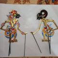 WAYANG ARJUNO - KARNO WAYANG ARJUNA - KARNA WAYANG KULIT KERTAS MAINAN ANAK HIASAN DINDING. 