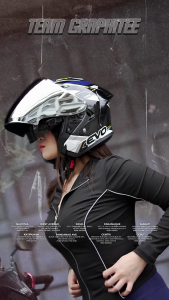 EVO HELMET TRX METRIC HALF FACE DUAL VISOR w/ SMOKE AND FREE CLEAR LENS