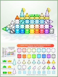 PANDUOXIANG | Educational Magnetic Tiles 16 Colors