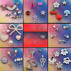 อุปกรณ์ตกแต่งรองเท้า Crocs DIY ดีไซน์เพชรโลหะ ตัวเข็มขัดตกแต่งรองเท้า สไตล์สตรีทแวร์ แฟชั่นฤดูร้อน