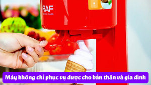 Máy Làm Kem Tươi Tự Động RAF R0901 Dung Tích 1L – Tự Làm Tại Nhà 10 Phút Cho Kem Dẻo Mịn An Toàn Sức Khỏe