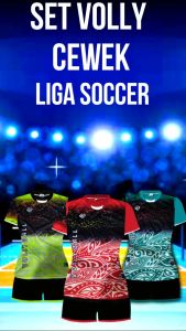 Setelan Baju Voli Cewek Voli Wanita Printing SC33