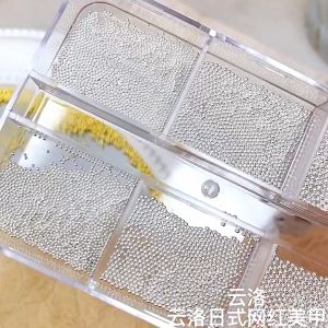 Hộp ngăn hạt kim loại mini màu vàng / bạc nhỏ dùng trang trí móng tay thủ công 0.5 / 0.8 / 1mm