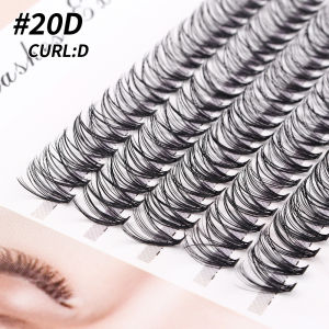 5 Rows Individual False Eyelash Soft Mink Hair Thick Single Cluster 20 0.07 Baby Curved Grafting Individual False Eyelash Eyelashes Nature Planting False Eyelashes