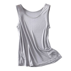 Áo Ba Lỗ Lụa Nam Dệt Kim Mùa Hè Không Tay Rộng Rãi Thoải Mái Thoáng Khí Thoải Mái Mặc Ở Nhà Chất Liệu Lụa Cao Cấp