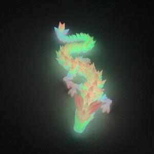 Illuminated 3D Printed Dragon Egg Model Rainbow Night Light Car Mounted Glowing Mini Decoration Chinese Style Desktop Ornament