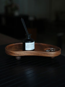 Antique Forest Style Wooden Tray Artistic Jewelry Storage Rack Entrance Table Decorative Aromatic Tray Vintage Feel