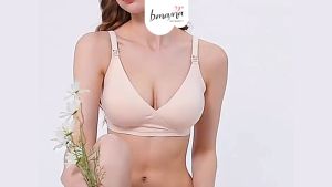 Bmama Nursing Bra Push Up Seamless Wireless Removable Cups (Petite Size) 360-Fit Support & Comfort (Recommend A-B cup)