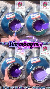 Sơn sắt mạ Kẽm Màu TÍM 1K Epoxy Thada 800g sơn gỗ sắt thép mạ kẽm