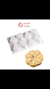 Khuôn silicon 8 hình phô mai tạo hình pudding thạch rau câu