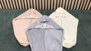 (MTD24) Khăn quấn tóc mũ trùm đầu thấm nước làm khô tóc hình con mèo