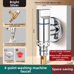 JIAIUIVI | Automatic Water Shut-off Valve Double Outlet Water Tap 1 In 2 Out