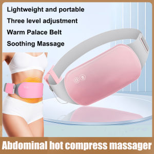 Wireless 3-Speed Temperature Adjustment & 4-Speed Massage Mode Abdominal Heating Pad