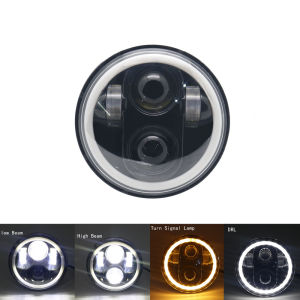 5.75 Inch LED Motorcycle Headlight Projector Lens Faro Moto For LED 5 3/4 Headlight Round Headlamp Motorcycle