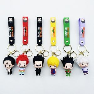 Anime HUNTER X HUNTER Figure GON·FREECSS Silicone Keychain Bag Key Ring Pendant Children Toy Birthday Gifts