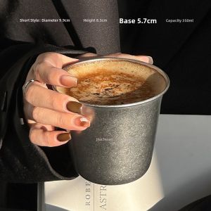 XUANDOYAN | Vintage American Stainless Steel Industrial Style Wide Mouth Cup