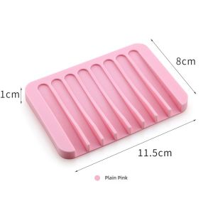 Creative Japanese Style Silicone Soap Dish Soap Holder Handmade Soap Tray Bathroom Storage Organizer Drain Rack Soap Plate